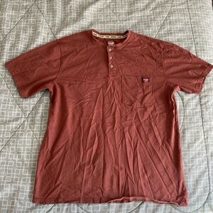 Wrangler workwear muted maroon Henley t-shirt